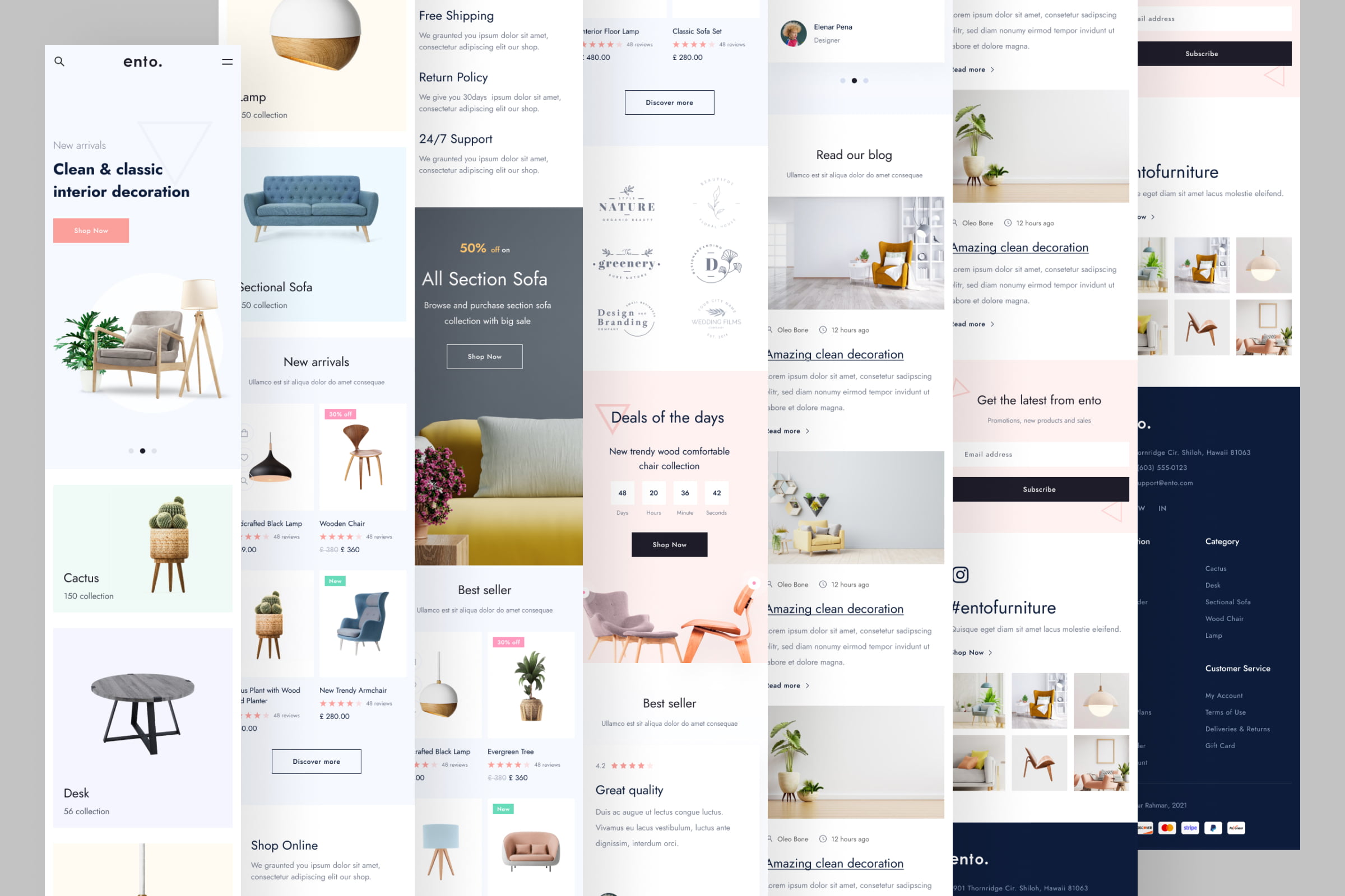 Ento – Mobile Homepage