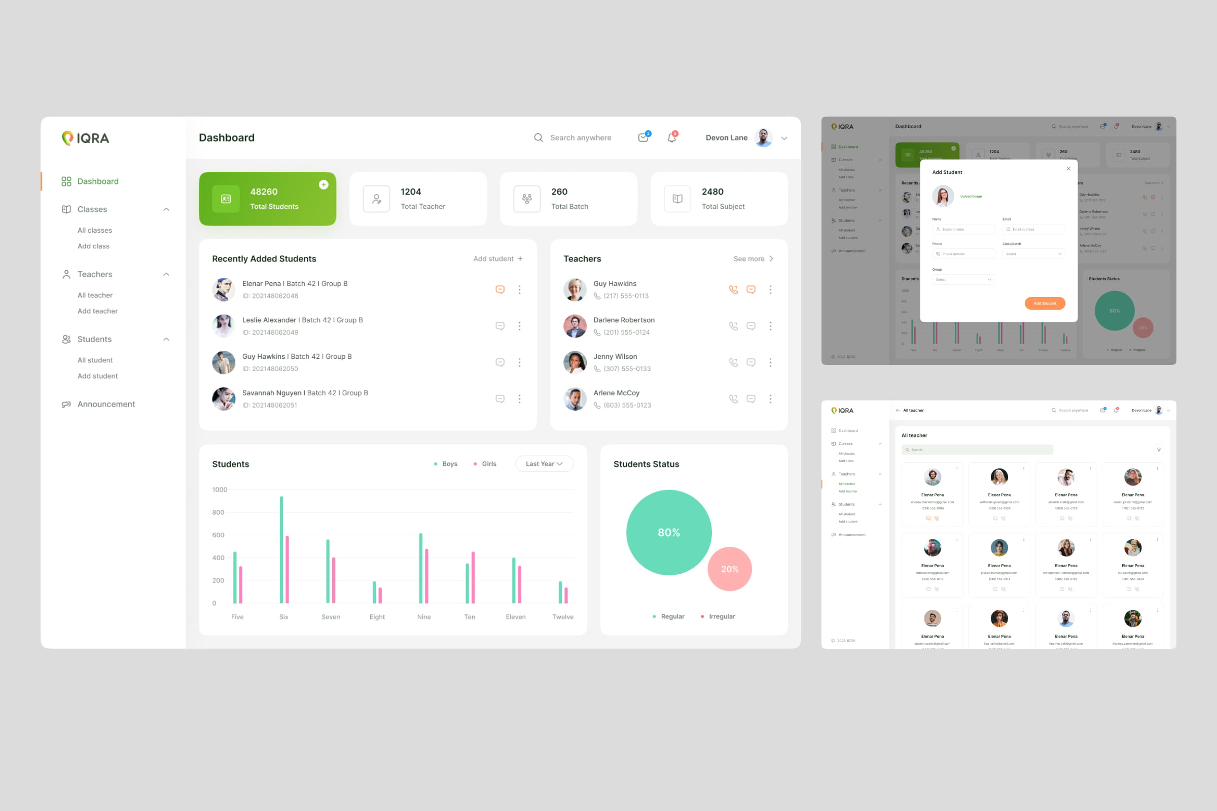 IQRA – Admin Dashboard